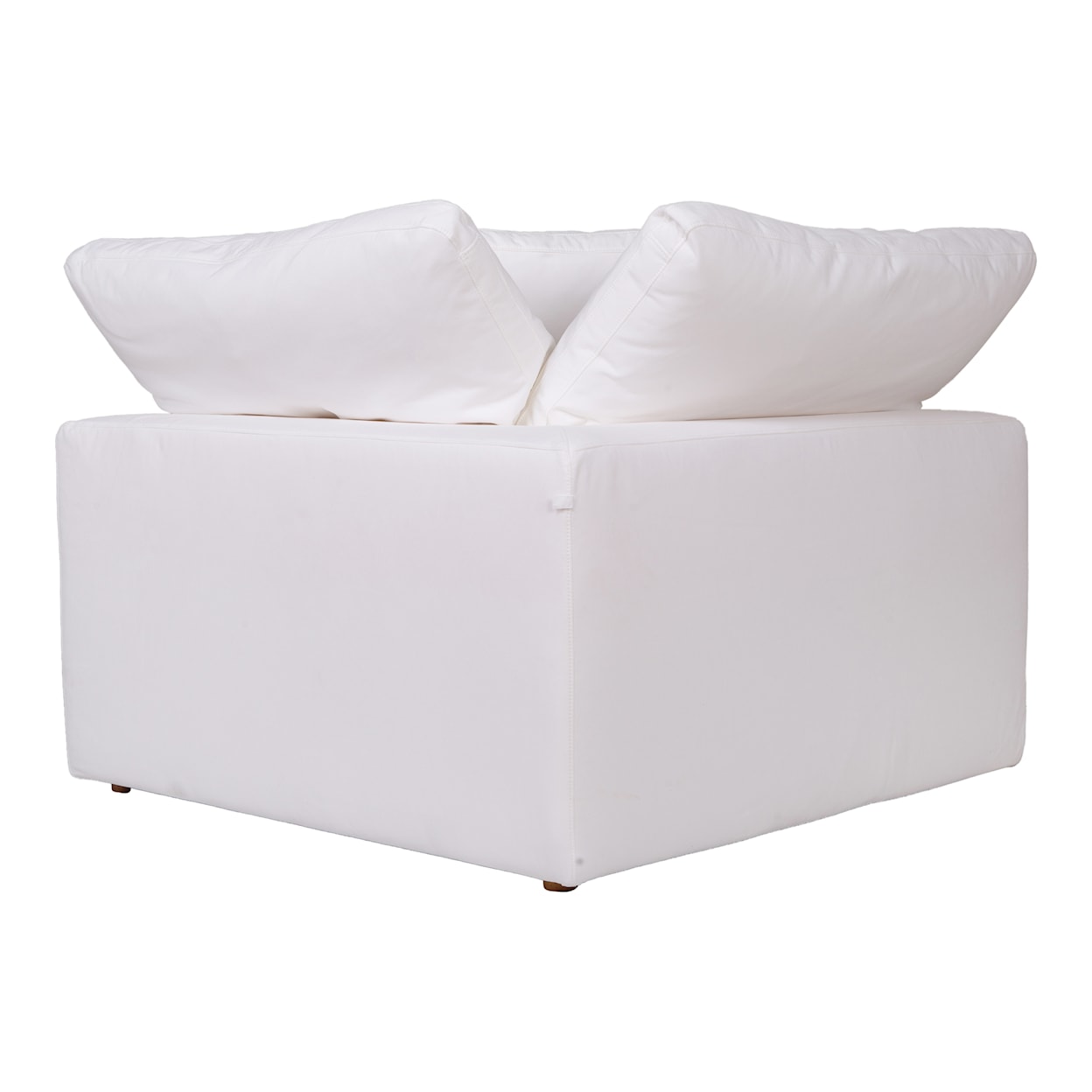 Moe's Home Collection Clay Clay Corner Chair Livesmart Fabric White