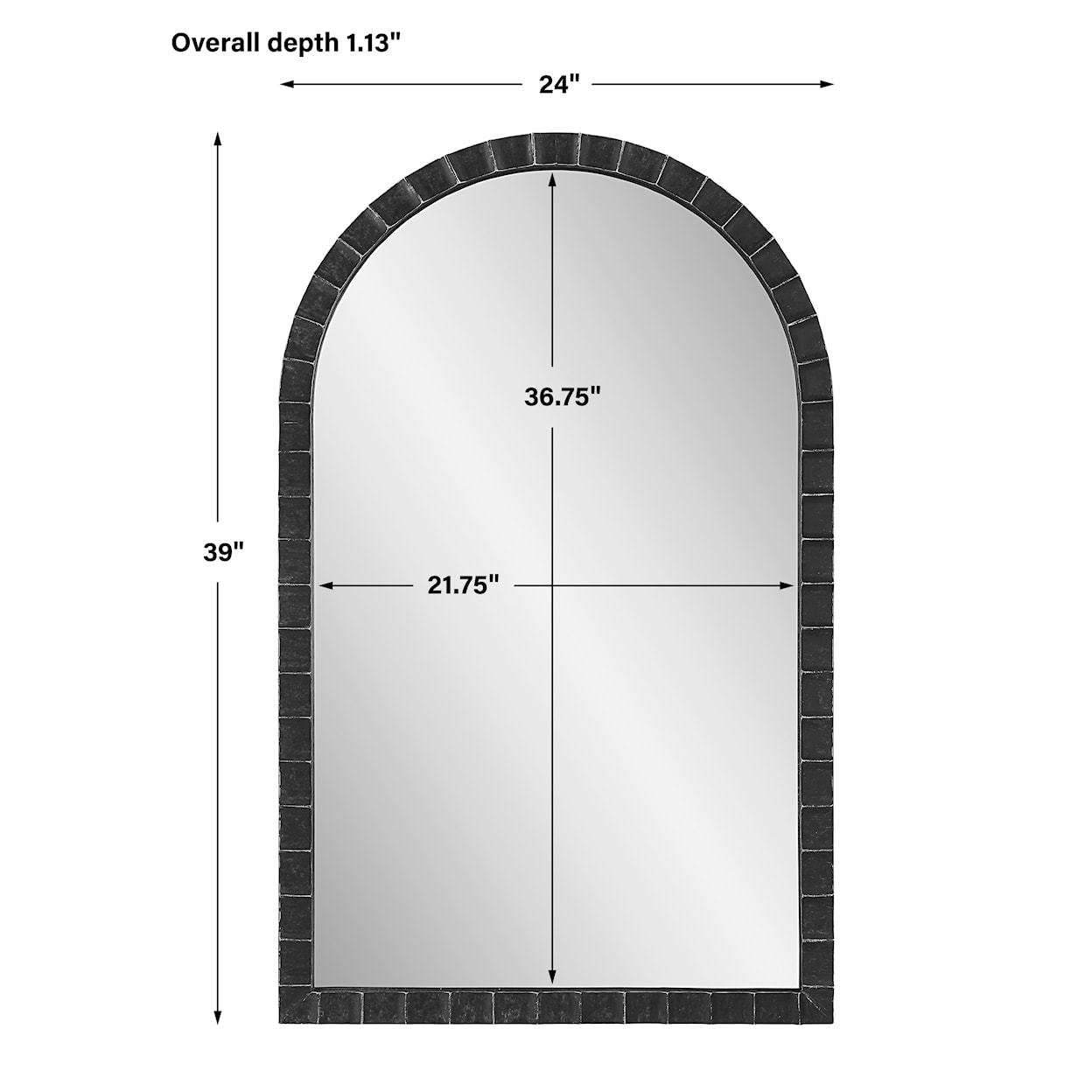 Uttermost Dandridge Dandridge Black Arch Mirror