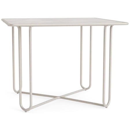 38" Sq. Aluminum Dining Table w/Ceramic Top