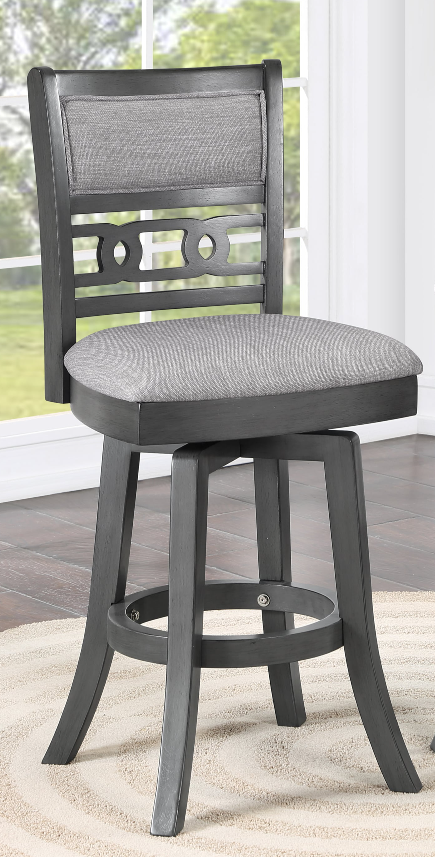 New Classic Gia S1701CSGRY Contemporary Swivel Counter Height Stool