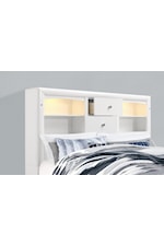 Global Furniture Jordyn Transitional Queen Storage Bed with LED Lights