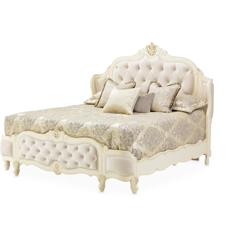 Upholstered California King Mansion Bed