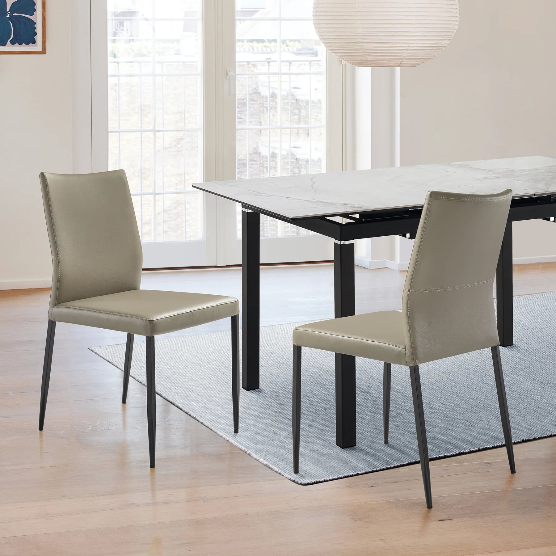 Armen Living Kash Faux-Leather Dining Chair