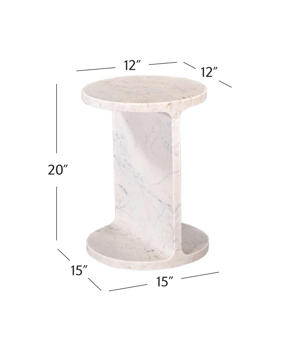 Emmett White Accent Table