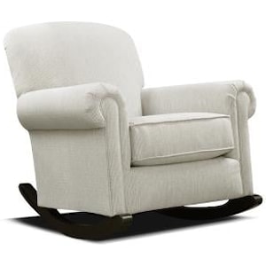 Traditional Rocking Chair with Rolled Arms