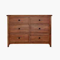 Transitional 6-Drawer Dresser with Cedar-Lined Drawers