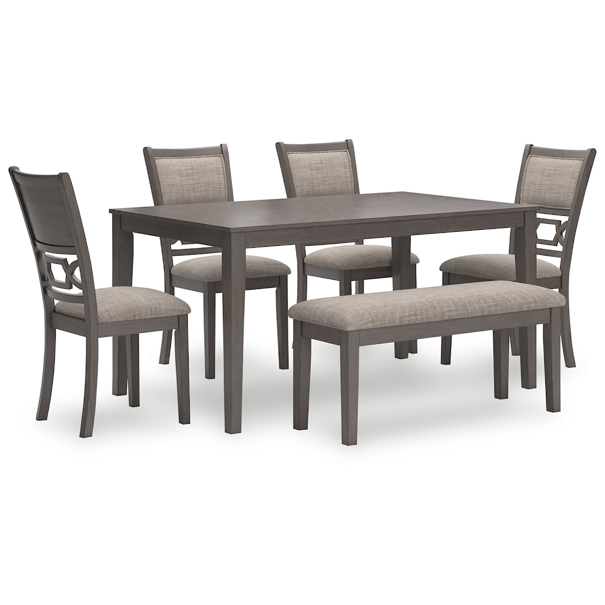 Ashley Furniture Signature Design Wrenning Dining Room Table Set (Set of 6)