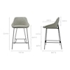 Moe's Home Collection Shelby Shelby Counter Stool Beige