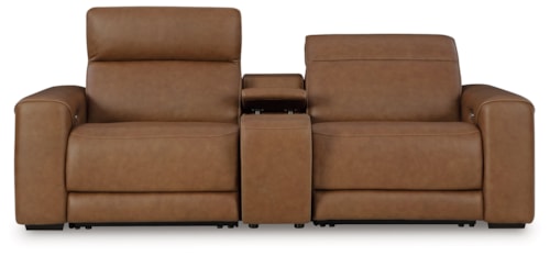 2-Piece Power Reclining Sectional Loveseat With Console