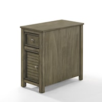 Contemporary One Drawer End Table with Door