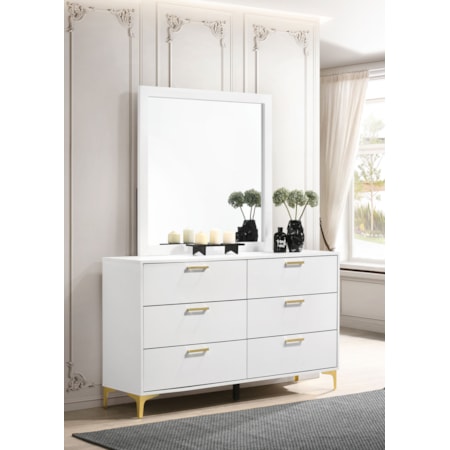 Kendall 6-Drawer Dresser w/ Mirror