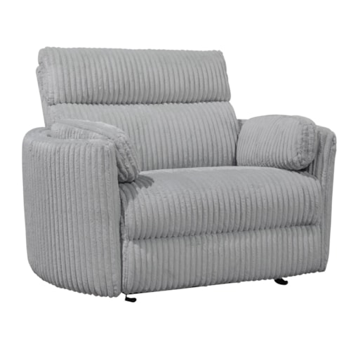 Casual Extra Wide Power Glider Recliner with USB Port
