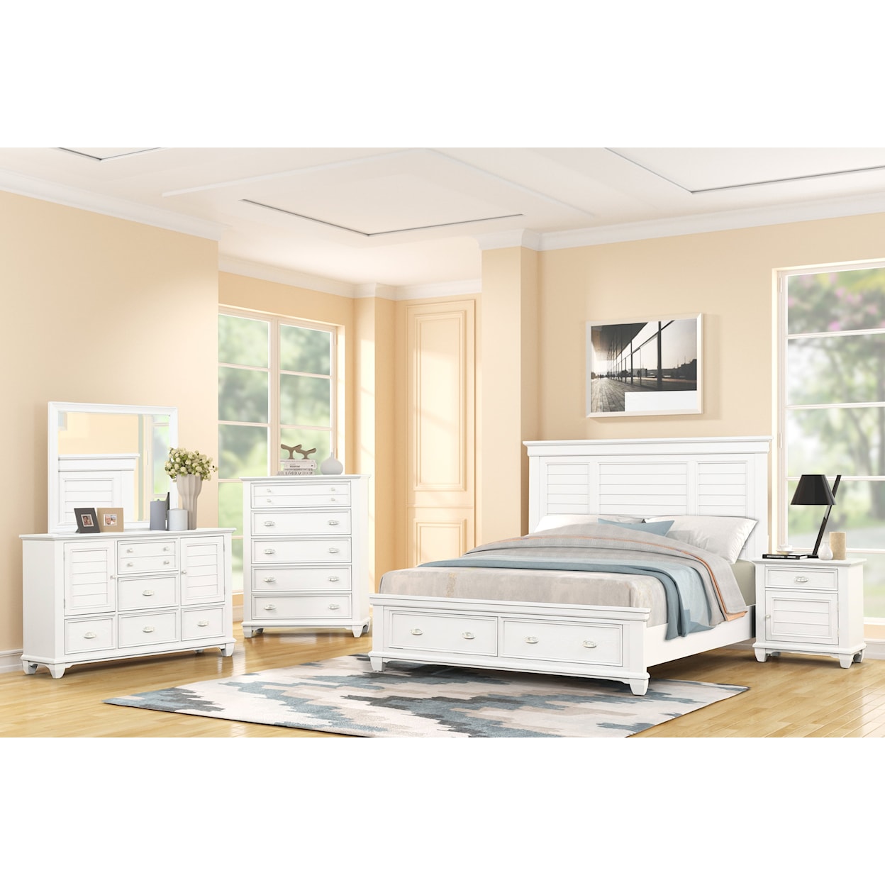 New Classic Jamestown Panel Storage California King Bed