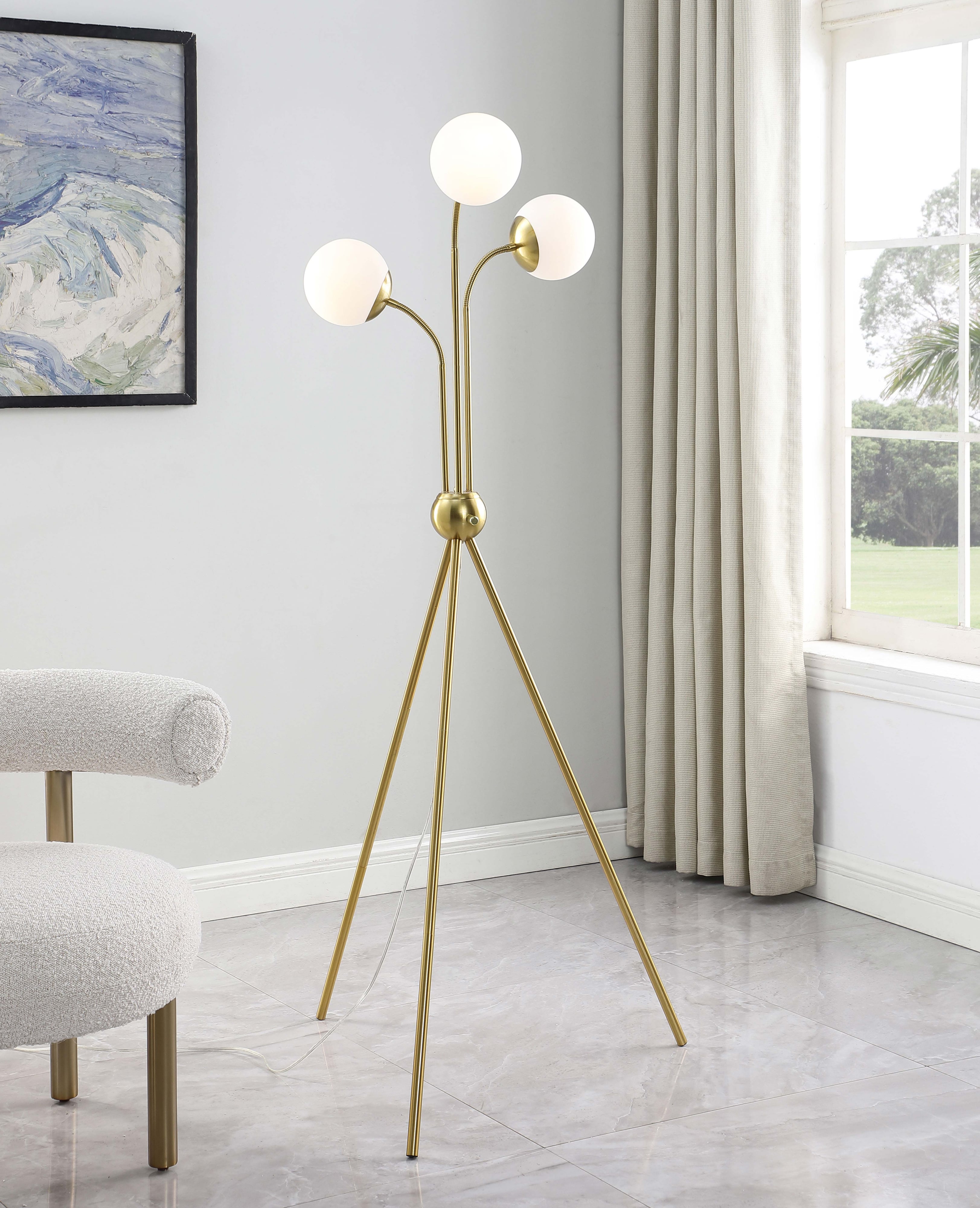 GOLD TRIO TREE FLOOR LAMP |