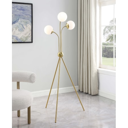 GOLD TRIO TREE FLOOR LAMP |