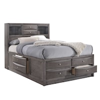 Transitional Queen Storage Bed