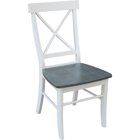 X-Back Chair in Heather Gray/White