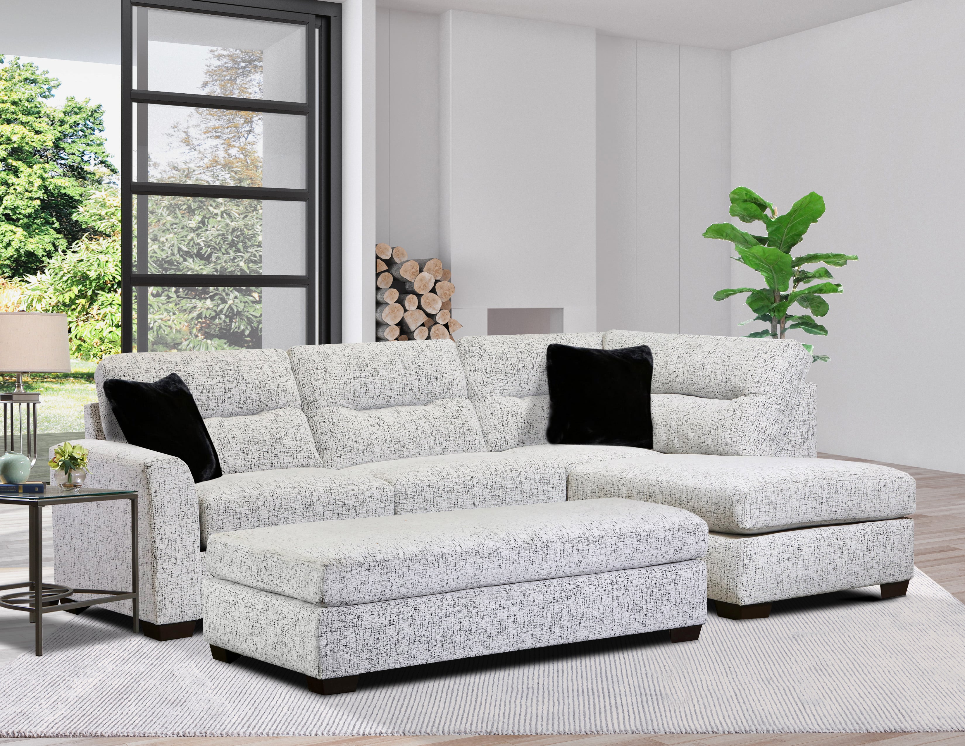 Peak Living 230 230214151x1+230134151x1 Contemporary Chaise Sectional