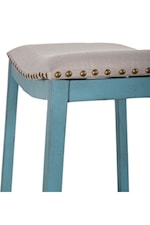 Liberty Furniture Vintage Series Relaxed Vintage Barstools with Nail Head Trim
