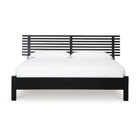 King Slat Panel Bed