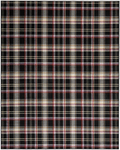 7'10" x 9'10" Black Rectangle Rug