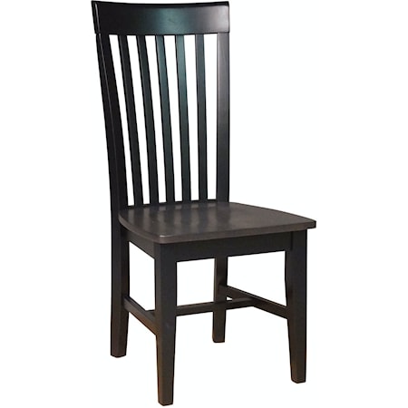 Tall Mission Side Chair in Coal/Black