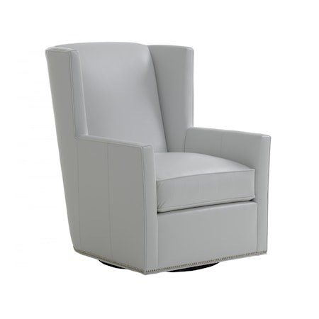 Finley Leather Swivel Chair