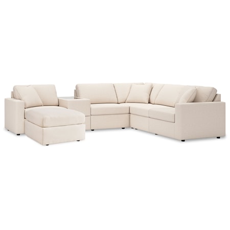 6-Piece Sectional And Ottoman