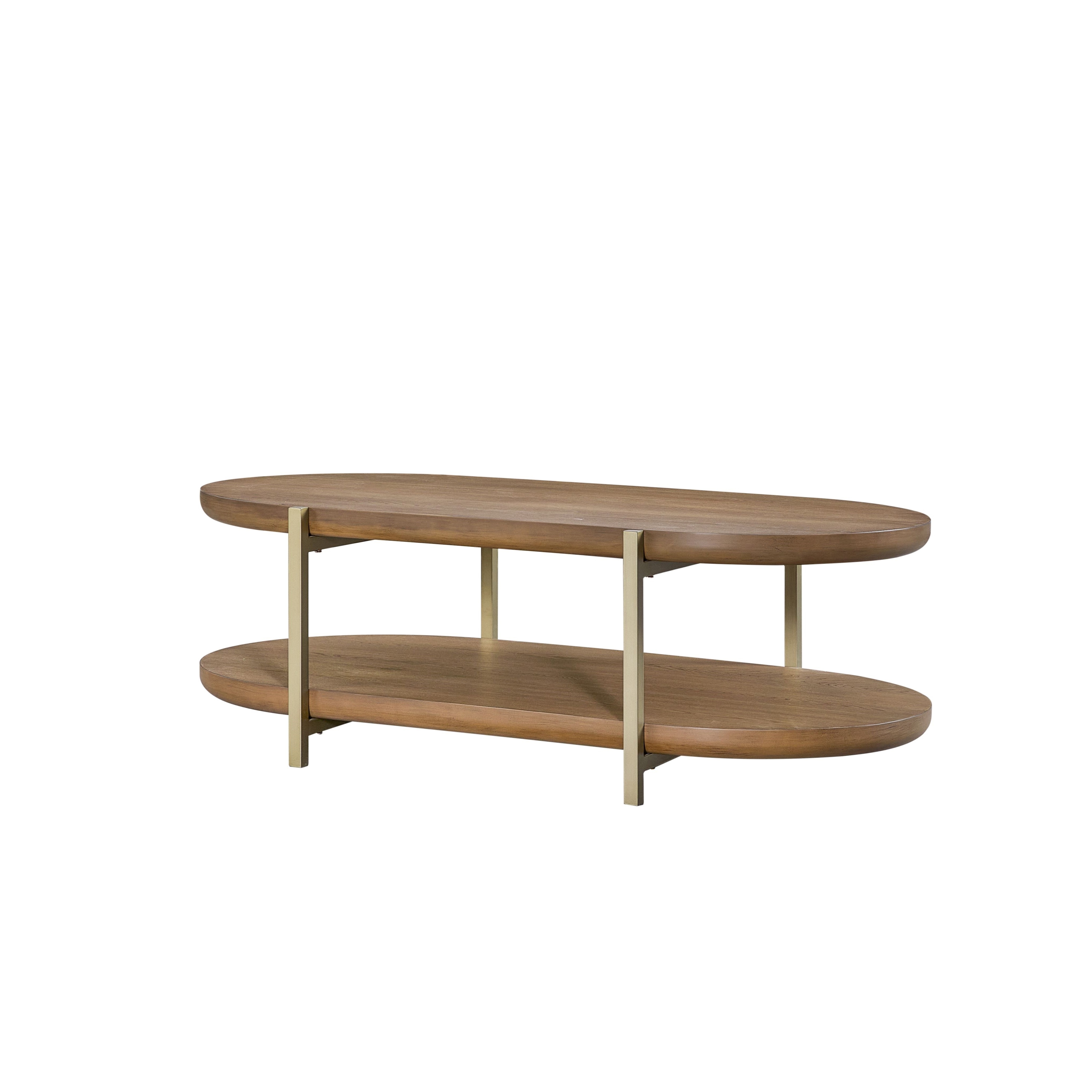 52" Oval Cocktail Table w/Lower Shelf
