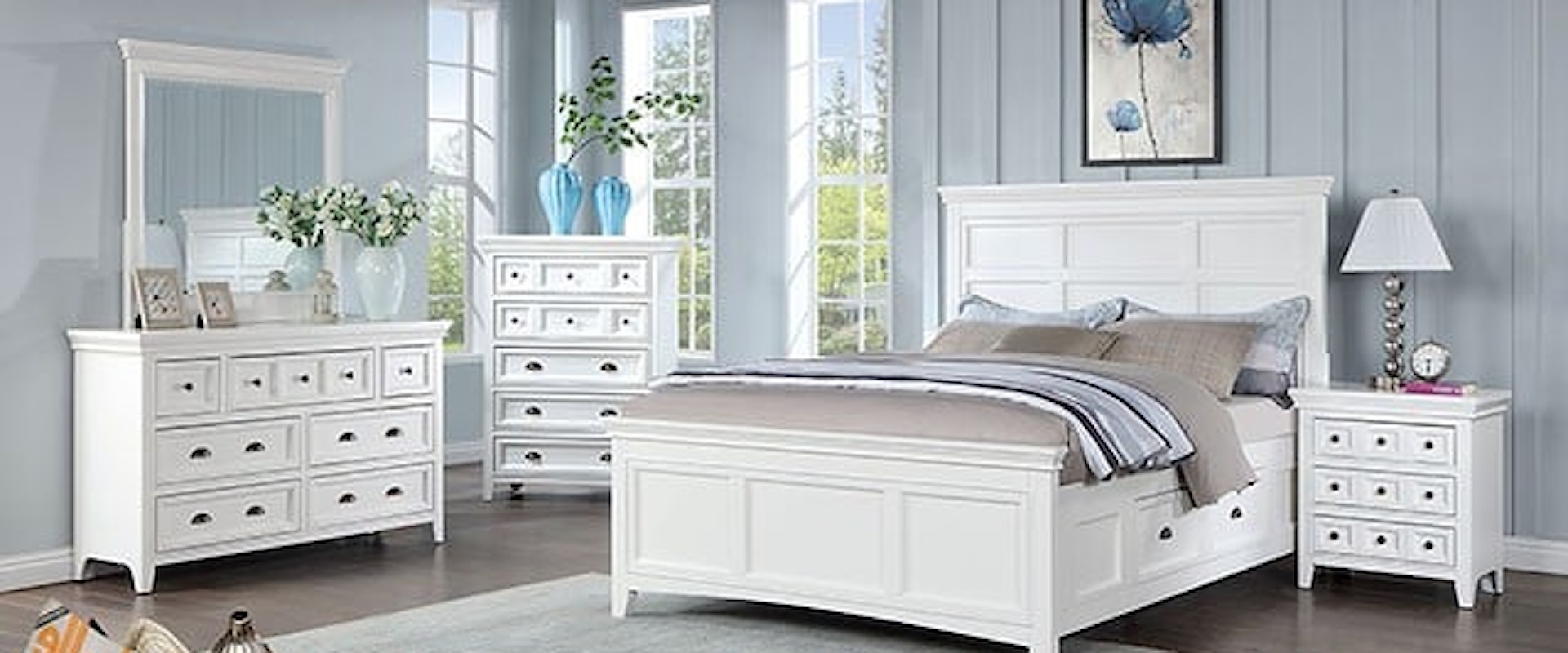 Transitional 5-Piece Queen Bedroom Set