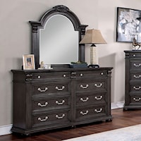 Traditional 8 Drawer Dresser with Felt-Lined Top Drawer