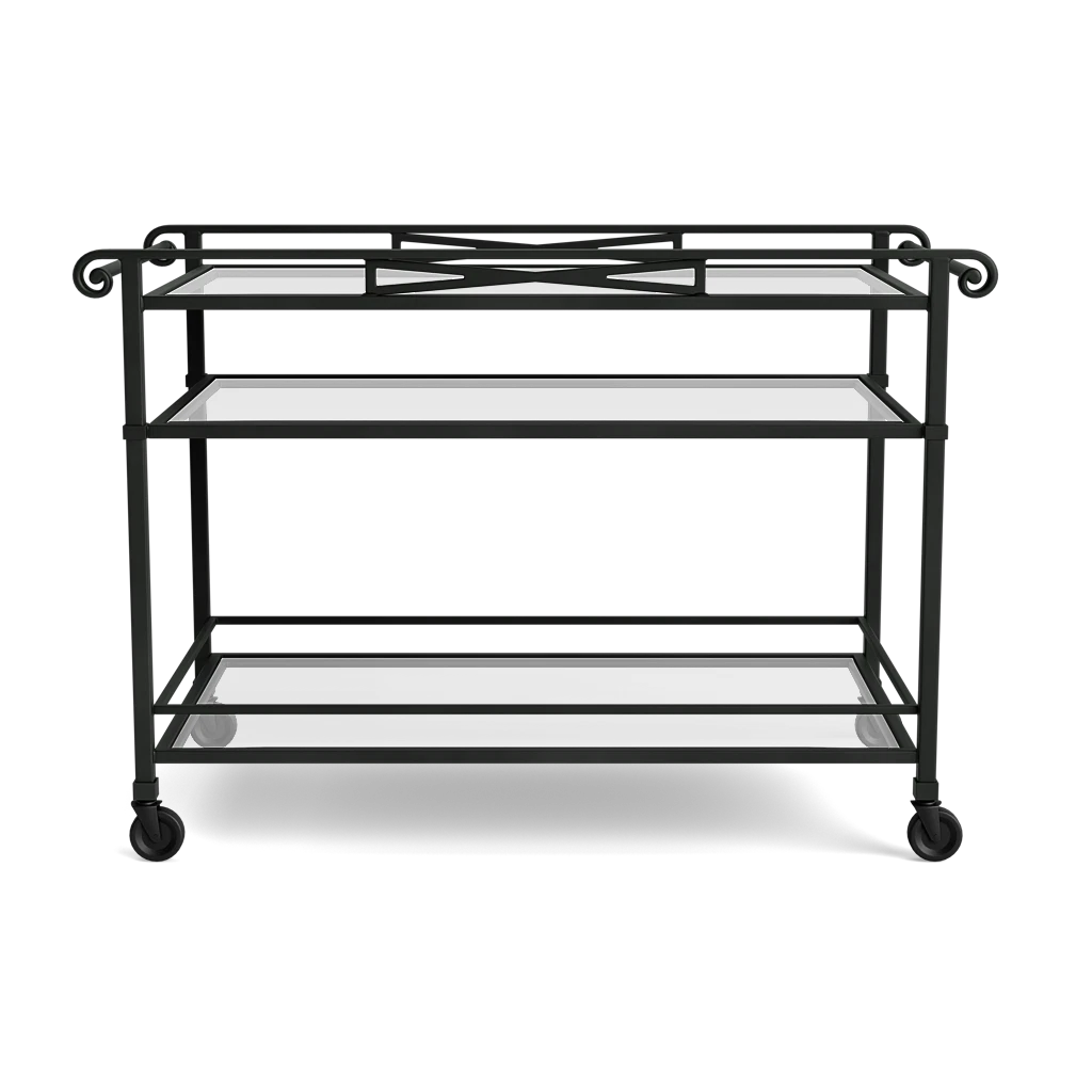 Brown Jordan Venetian Classic Glass-Shelf Serving Cart