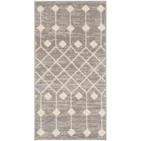 2' x 4' Grey Rectangle Rug