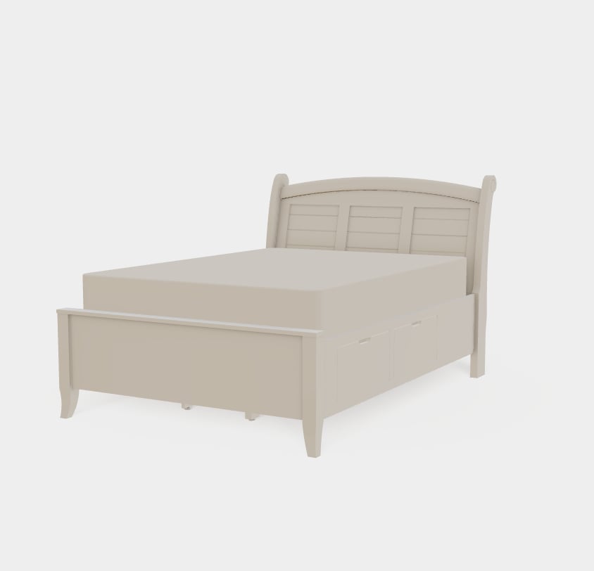 Full Arched Right Drawerside Bed