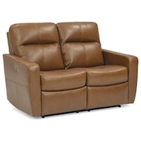Cairo Contemporary Power Reclining Loveseat with Power Headrest