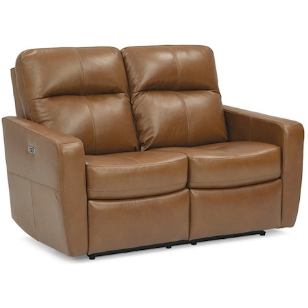 Cairo Contemporary Power Reclining Loveseat with Power Headrest