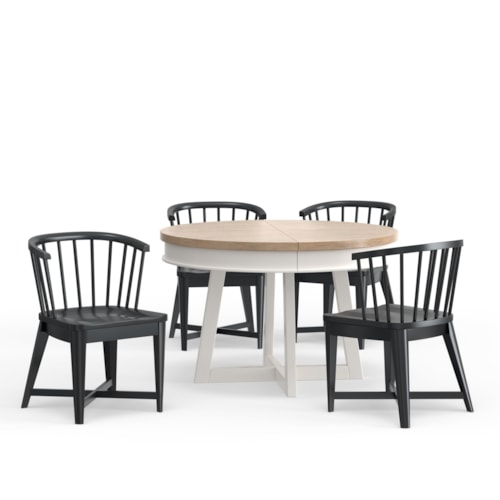 Farmhouse 5-Piece Round Dining Set