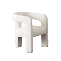 Scout Dining/Accent Chair In Ivory Boucle Fabric