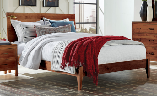 Queen Modern Platform Solid Wood Bed