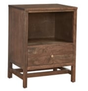 Contemporary Nightstand with Open Shelf