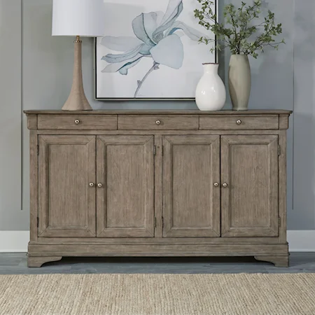 Transitional Hall Buffet with Felt-Lined Drawers