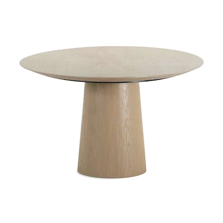 Contemporary Round Dining Table with Adjustable Floor Glides