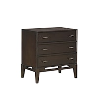 Transitional 3-Drawer Liv360 Nightstand with A/C Outlets