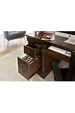 Aspenhome Jackson Traditional 72" L-Shaped Desk with Cord Management & Outlets