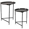 Uttermost Accent Furniture - Occasional Tables Burnett Dark Nickel Nesting Tables S/2