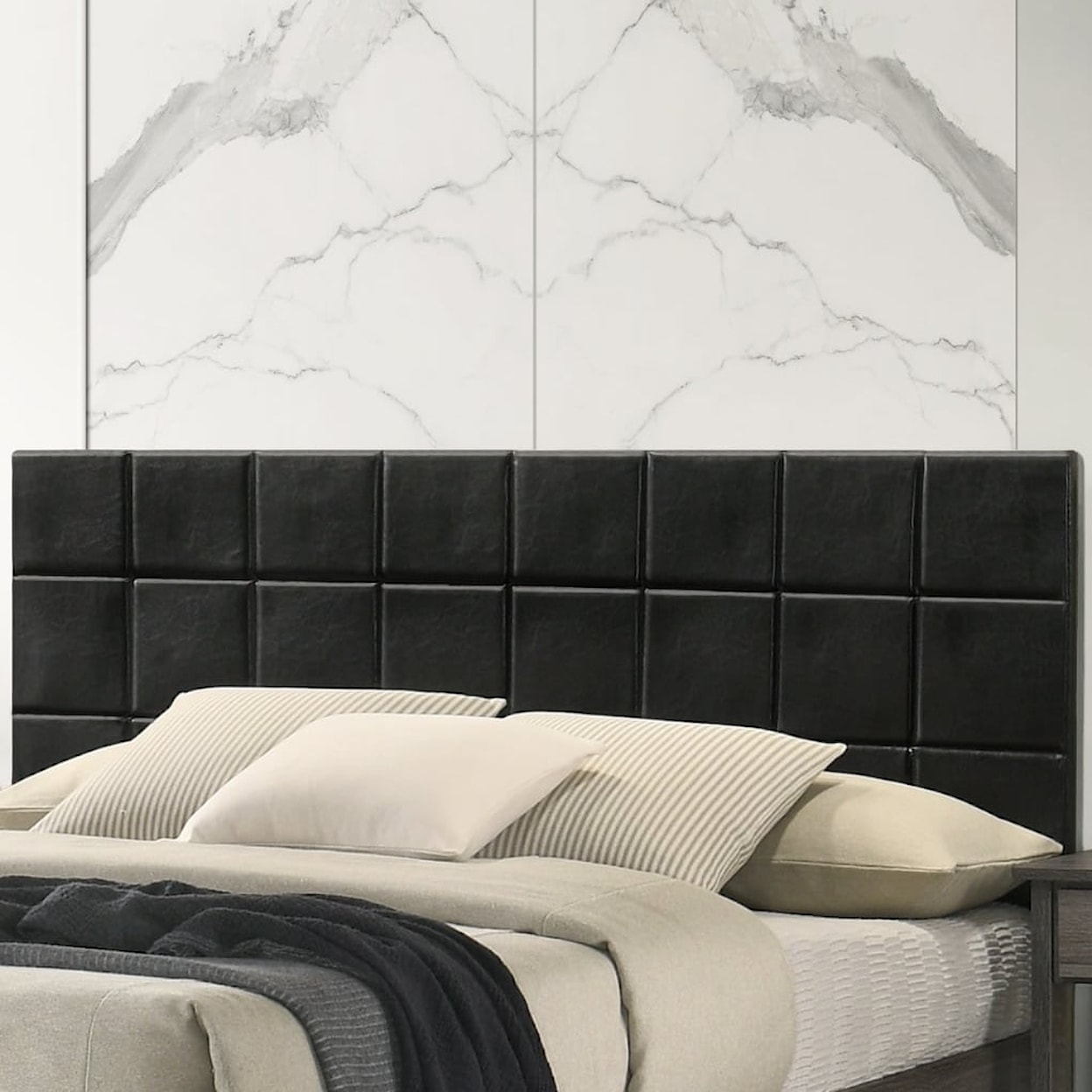 CM Skyler Black King Panel Headboard