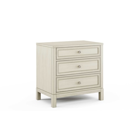 3-Drawer Wide Nightstand