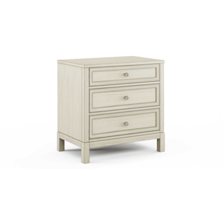 3-Drawer Wide Nightstand