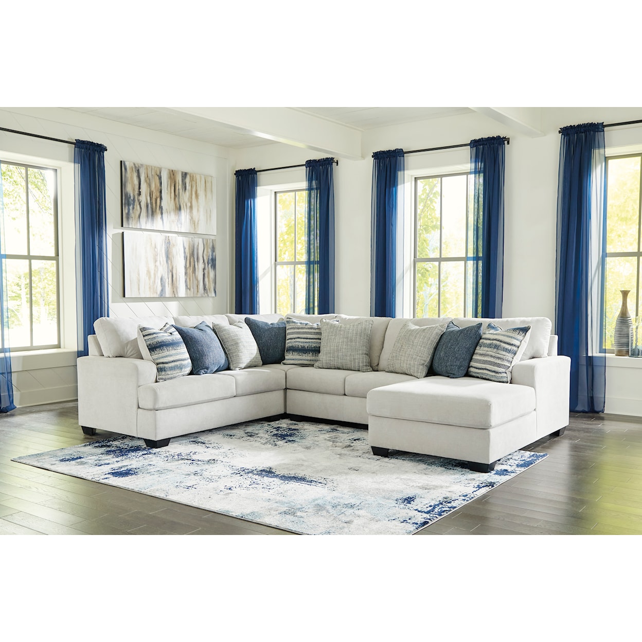 Benchcraft Lowder 4-Piece Sectional with Chaise
