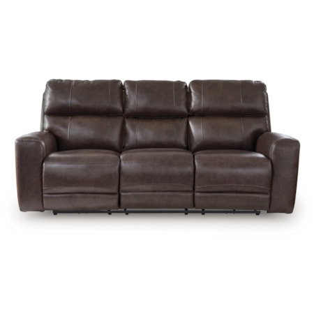 Pwr Rec Sofa With Adj Headrest